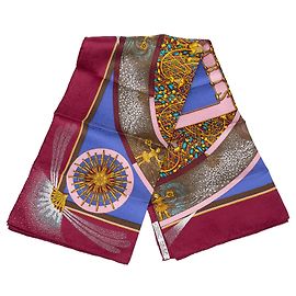 Hermès Feus d Artifice Seidentuch Blau 90 Scarves Blau