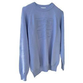 Givenchy 4G Logo Cashmere Sweater - Light Blue Blue
