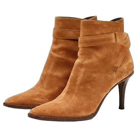 Gucci Braune Wildleder Stiefeletten Braun