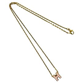 Hermès Colar Hermes Pop H Mini Dourado