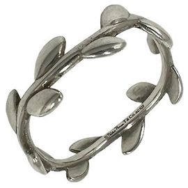 Autre Marque Tiffany Vintage Olive Leaf Band Ring Silber