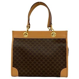 Céline Sac à main CELINE Vintage Macadam Blazon Pattern Triomphe Marron