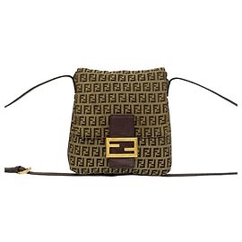 Borsa a tracolla Fendi Zucchino Brown Marrone