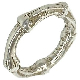 Autre Marque Tiffany Vintage Bamboo Band Ring Silber