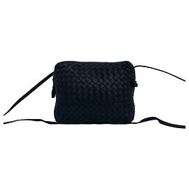 Bottega Veneta Mini Borsa a Tracolla in Pelle Intrecciato Nero