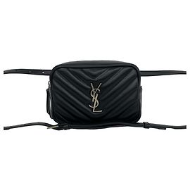 Autre Marque Bolso Sling de piel negra Saint Laurent Negro
