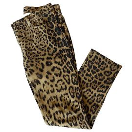 Roberto Cavalli Leopard print jeans Brown Leopard print