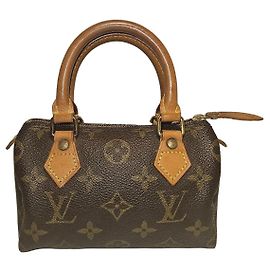 Sac Louis Vuitton Speedy Nano Monogram Marron