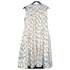Marni Kleid mit Print Weiß Mehrfarben