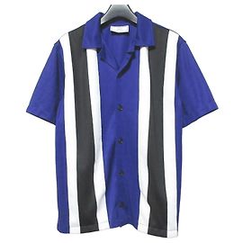 Camisa de Jersey com Colarinho Aberto Ami Paris Azul Outro