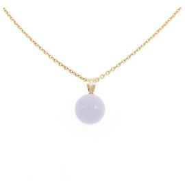 Autre Marque Collar de calcedonia Au750 Dorado