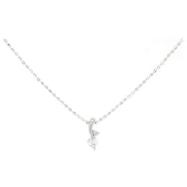 Autre Marque Colar de ouro branco Au750 e diamantes Prata