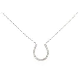 Autre Marque Collana Horseshoe Diamond in oro bianco Au750 Argento