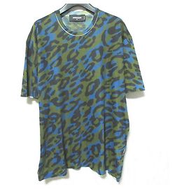 T-shirt en coton camouflage léopard DSQUARED2 Vert Kaki
