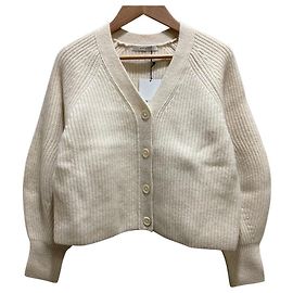 Autre Marque ANAYI Woll-Kaschmir-Cardigan mit V-Ausschnitt Weiß