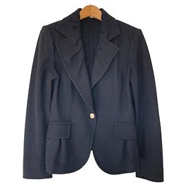 Autre Marque NARACAMICIE taillierter Wollsakko Schwarz