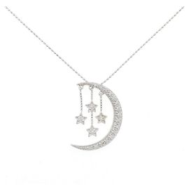 Autre Marque Colar Au750 Moon Star Diamond Prata