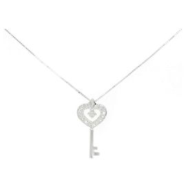Autre Marque Colar de K14WG e diamantes Prata