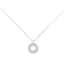 Autre Marque Pt850 Diamantenhalskette Silber