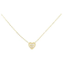 Autre Marque Collier Cœur en Diamants Au750 Doré