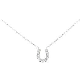Autre Marque Collana Horseshoe Au750 Diamanti Argento