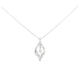 Autre Marque Colar de ouro branco Au750 e diamantes Prata
