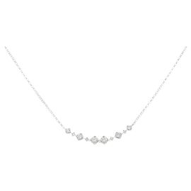 Autre Marque Au750 Diamantenhalskette Silber