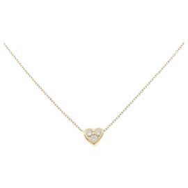 Autre Marque Collier Cœur en Diamants Au750 Doré