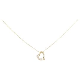 Autre Marque Collier Cœur en Diamants Au750 Doré