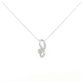 Autre Marque Collar de diamantes Au750 Plata