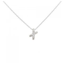 Autre Marque Collar de diamantes PT950 PT850 Plata