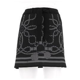 Hermès Saia de seda estampada Preto