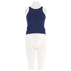 Autre Marque KILKY Navy Blue Sleeveless Straight Cut Top Navy blue
