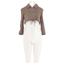 Autre Marque Camicia a quadri in cotone marrone LAST KISS CLUB Marrone