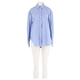 Cos Chemise en coton bleue Bleu