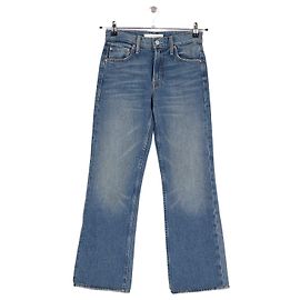Jean Mother Bleu Évasé en Coton Bleu