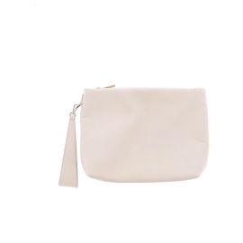 Clutch Whistles in pelle bianca Bianco