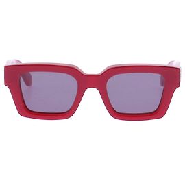 Off White Solaires rectangulaires bordeaux Red
