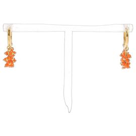 Autre Marque Brincos de pérolas laranja Laranja