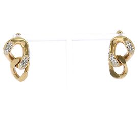 Burberry Pendientes "Crystal Link Drop" Dorado