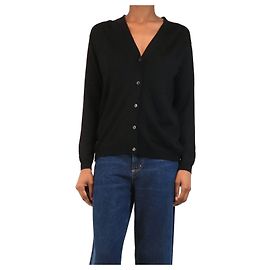 Miu Miu Schwarze Wolljacke mit Schleifendetail - size UK 4 Schwarz
