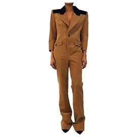 Autre Marque Mono de pana estilo blazer color tan - size UK 10 Castaño