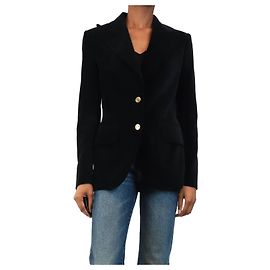 Dolce & Gabbana Blazer de terciopelo negro - size UK 8 Negro