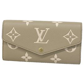 Louis Vuitton Long Wallet Monogram Empreinte Bicolor Grey Cream