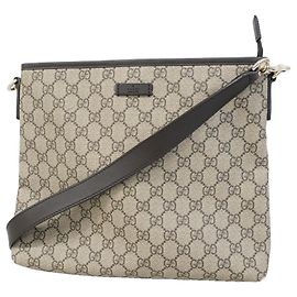 Gucci GG Supreme Shoulder Bag Brown