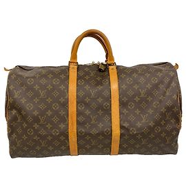 Louis Vuitton Boston Monogram Keepall 55 Braun