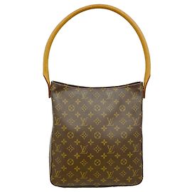 Borsa a tracolla Louis Vuitton Monogram Looping GM Marrone
