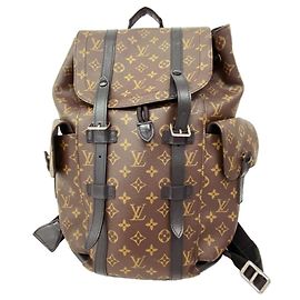 Mochila Louis Vuitton Monogram Macassar Christopher MM Marrom