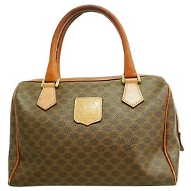 Céline Bolsa Celine Macadam Brown para mulheres Marrom