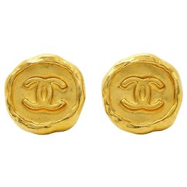 Pendientes de clip Chanel Gold Dorado